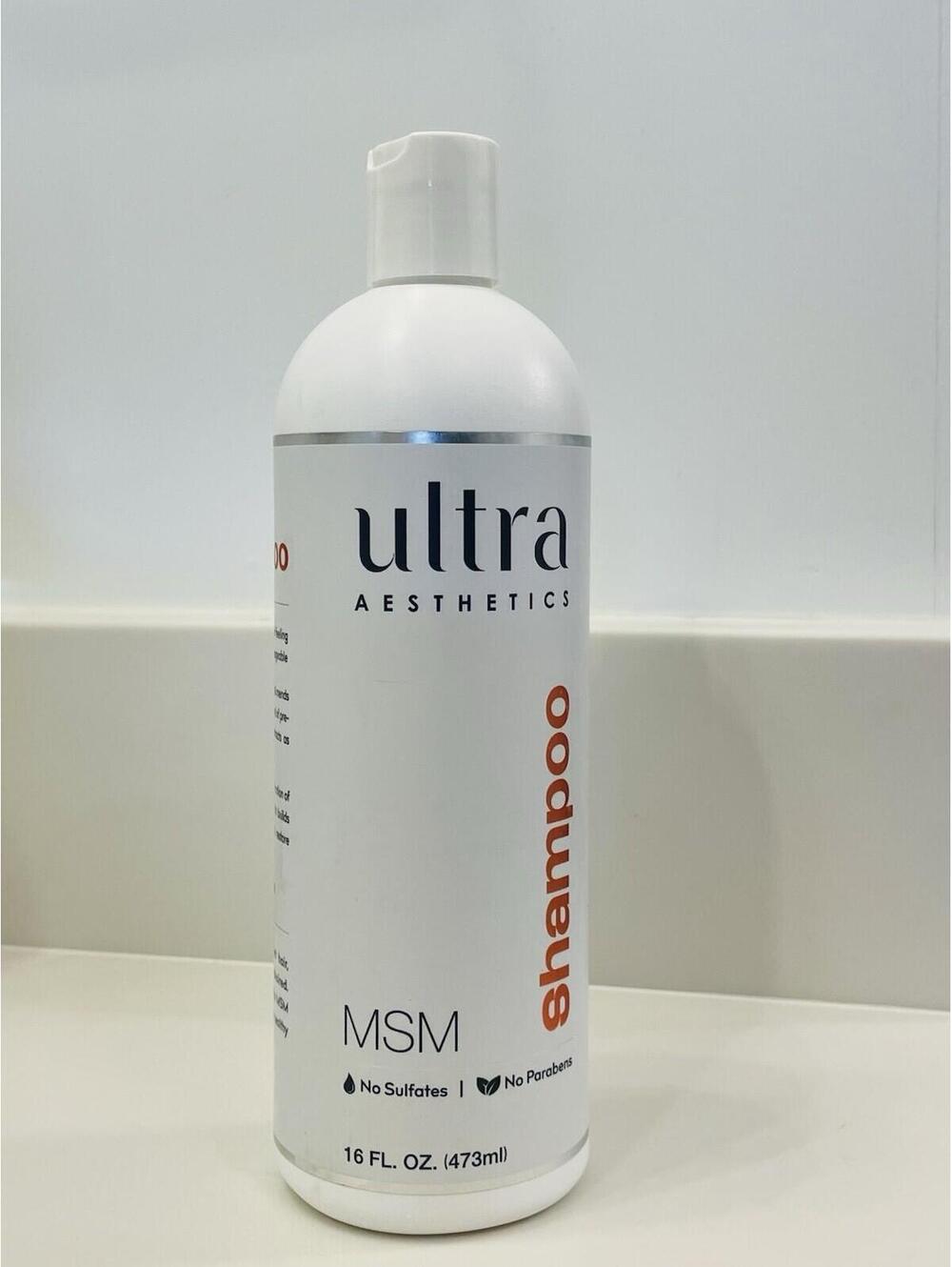 Ultra Aesthetics MSM Shampoo 16 fl oz No Sulfates or Parabens - NEW